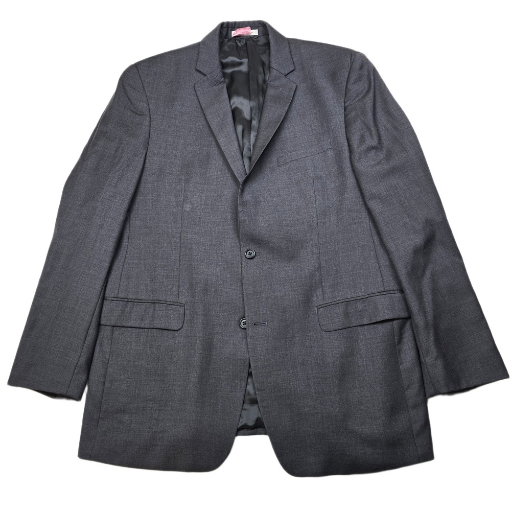 Joseph Abboud Wool Suit Blazer Jacket ‎ Mens 42L Charcoal Gray Sport Coat